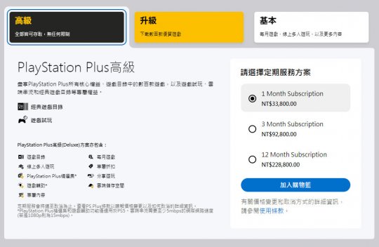 索尼上线新版PS Plus 玩家升级高级服务需补5000元差价